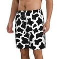 thumbnail image 2 of Goofa Cow Print Black White Printed Mens Swim Trunks Summer Quick Dry Short Beach Swimwear Bathing Suits-3X-Large, 2 of 9