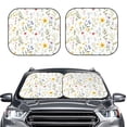 thumbnail image 2 of Salouo Watercolor Floral A Pattern Car Windshield Sun Shade Foldable | Front Windshield Shade for Sun, Heat and UV Rays | Interior Sun Protection-Medium, 2 of 6