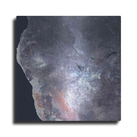 Luxe Metal Art 'Earth as Art: Africa' Metal Wall Art, 24"x24"