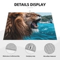 thumbnail image 3 of Sikiie Ice Blue Coastal Lion Dish Drying Mat, Kitchen Counter Mat, Self Drying Mat for Kitchen Counter Dish Drying Pad ,for Dishes, Utensils, Pots and Pans（24" x 18"）, 3 of 7