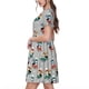 thumbnail image 2 of Easygdp Skiing penguin para Vestido Transpirable de Mujer, Vestido Suelto de Manga Corta con Pliegues y Bolsillos para el Verano, 2 of 6