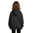 thumbnail image 5 of BLVB Hoodies for Girls Long Sleeve Cute Pullover Lightweight Comfy Oversized Hooded Sweatshirt with Thumb Hole(Black,9-10 Years), 5 of 8