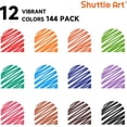 thumbnail image 3 of Dry Erase Markers,Shuttle Art 12 Colors 144 Bulk Pack Whiteboard Markers, Fine Point Dry Erase Markers Perfect for Writing on Dry Erase Whiteboard Mirror Glass for Office Home, 3 of 9