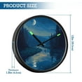 thumbnail image 3 of Indoor 12' Voice-Activated Luminous Decoration Wall Clock With LED Night Light Moonlight and River, 3 of 8