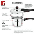 thumbnail image 4 of Pura Stainless Steel Pressure Cooker 1.5 Liters, Outer Lid Cooker, Triply Bottom | For Healthy Cooking, Mirror Finish, Easy To Clean, Induction Base & Gas Ready, Silver, 5-year Warranty, 4 of 4