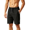 thumbnail image 2 of Hurxie Men's Athletic Running Shorts Quick Dry Workout Shorts Lightweight Sports Gym Basketball 7"/ 9"/ 5" Tennis Hiking Black,S, 2 of 7