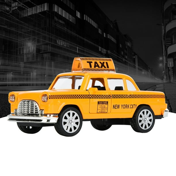 Modelo de vehículo de simulación de taxi Toy Kid Toy Car 1:32 con sonido y luz Vintage para colección de decoración de muebles de regalo ANGGREK Otros