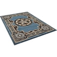 thumbnail image 3 of Allstar 8x10 Traditional Accent Rug in Light Blue with Chocolate Western Texas Star Design (8' x 10'), 3 of 9