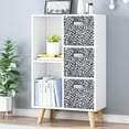 thumbnail image 2 of AUR 2PCS Storage Cubes Leopard Cheetah Print Velvet Fabric Storage Bins for Shelves, Collapsible Washable Closet Storage Baskets Boxes with Handles for Organizing and Storage -Gray, 11"x 11"x 11", 2 of 13
