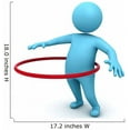 thumbnail image 2 of Wallmonkeys Hula Hoop Exercise Peel and Stick Wall Decals WM84703 (17 in W x 18 in H), 2 of 4