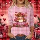 thumbnail image 1 of Xuyuer Valentine T Shirts Love Heart Printed Graphic Tee Tops Women's Casual 3/4 Sleeve T-Shirts Round Neck Cute Tunic Tops Basic Tees Blouses Business Work Tee Top Spring Shirts, 1 of 6