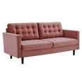 thumbnail image 1 of Modway Exalt Tufted Performance Velvet Sofa in Dusty Rose, 1 of 9
