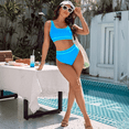 thumbnail image 5 of NICELF Bikini Sets for Women High Waisted Sporty Color Block 2 Piece Bathing Suit for Women Tummy Control Womens Swimsuits Adjustable Padded Athletic Cute 2026, Blue, 5 of 7