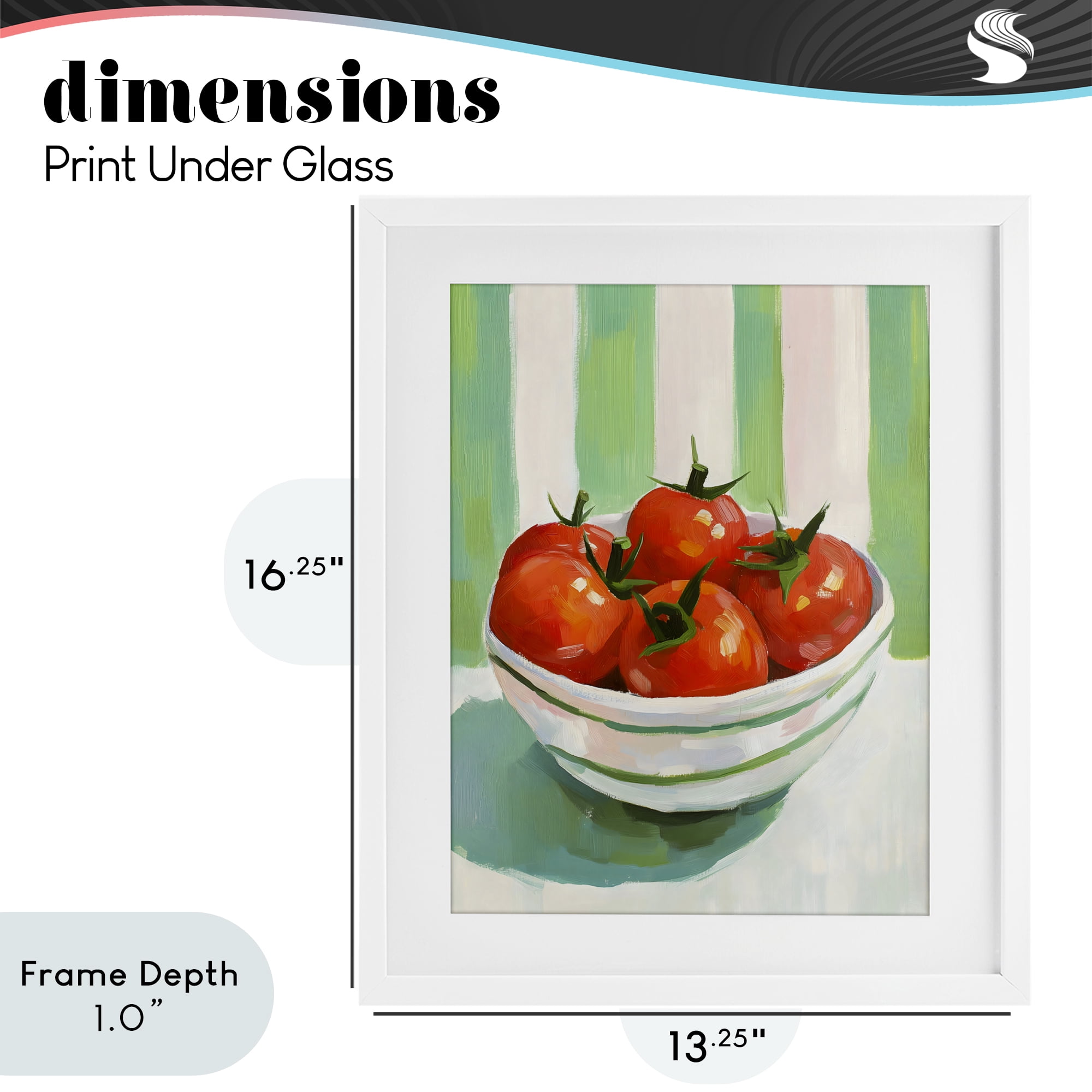 Stupell Industries Bowl of Fresh Tomatoes White Framed Print Under Glass, design by The Prints Vibe
