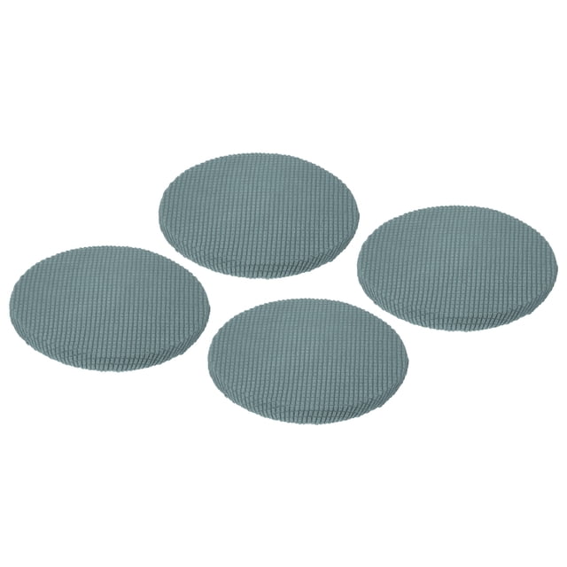 Uxcell 4 Pcs Fundas Redondas de Taburete de Poliéster para Asientos de 11"- 14" para Sillas, Funda de Taburete Verde Ciprés