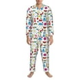 thumbnail image 3 of Balery Summer Pijama para Hombre de Dos Piezas con Manga Larga, Conjunto de Dormir y Descanso Suave con Bolsillos-XX-Large, 3 of 7
