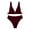 Wine, variant on Sngxgn Bikini Set for Women Two Piece Swimsuit High Waisted V Neck Ruched Front Wide Straps(Purple,M)