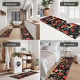 thumbnail image 5 of Red Mushroom Leaf Black Pattern Kitchen Rugs Sets Of 3,Kitchen Runner Rugs Non Skid Washable,Decorative Kitchen Floor Mats for Kitchen,Sink,Laundry,17"x30"+ 17"x47" + 17"x59", 5 of 6
