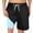 Black-Blue, variant on Boys Swim Trunks with Compression Liner Solid Color Bathing Suits Summer Quick Dry Swimwear Swim Shorts 6-14T