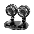 thumbnail image 2 of Ventilador de coche con viento fuerte, ventilador de escritorio que mantiene el aire en el vehículo fresco y ajustable Negro, 2 of 9