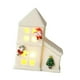 thumbnail image 4 of Casa de pueblo navideña de cerámica con luces LED cálidas, miniatura coleccionable para la entrada de un centro comercial. Estilo B, 4 of 8