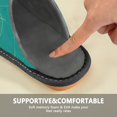 thumbnail image 6 of IAUYY Memory Foam House Slippers Suitable for Both Men and Women. Comfortable, Anti-Slip Plush Flat-Bottomed Slippers The Best Holiday Gift Green Line Pattern, 6 of 9