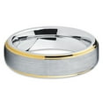 thumbnail image 2 of 6mm Tungsten Wedding Ring,Silver Wedding Ring,Tungsten Carbide Ring,Yellow Gold Wedding Ring,Brush, 2 of 4