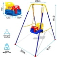 thumbnail image 6 of Toddler Swing, 3-in-1 Swing Sets for Backyard, Baby Swing Outdoor/Indoor, Toddler Swing Set Suitable for Children 6 Months and Older (Black), 6 of 6