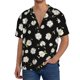 thumbnail image 1 of Balery Daisies Flowers Camisa Casual de Manga Corta con Botones para Hombre, Texturizada, Estilo Cubano, para Playa, Verano-4X-Large, 1 of 5