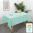 thumbnail image 2 of CuiLiyq Solid Color Disposable Square Tablecloth, Party Tablecovers, Table Cloths for BBQ, Picnic, Birthday, Wedding Parties (54" x 72", Macaron Green), 2 of 7