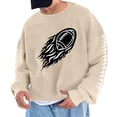 thumbnail image 1 of Sudadera sin capucha para hombre, cuello redondo, sudadera deportiva con estampado de fútbol, jersey de manga larga, blusa de poliéster para hombre, 1 of 4