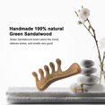 thumbnail image 1 of Green Sandalwood Wide Tooth Hair Comb Head Scalp Massage Natural Wood Hair Pick Comb for Men and Women, 1 of 4
