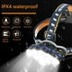 thumbnail image 4 of Linterna Frontal Led Recargable Por Usb, 8 Modos De Iluminación, Ipx4, Resistente Al Agua, Para Casco, Pesca, Bicicleta, Camping Eigraketly HA037809-00, 4 of 6