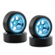 thumbnail image 4 of ruedas de oruga rc 4 Uds. de accesorios para neumáticos de repuesto, modelo de Control remoto, Kit de llantas de rueda de Metal RC para K989 K969 P939 284131 Crawler , Azul azul Magideal ruedas de oruga rc, 4 of 7