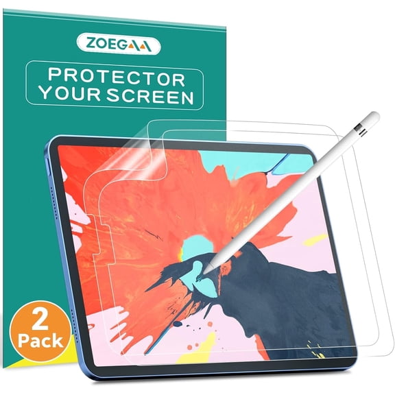 【2 Pack】 iPad Pro 12.9 Screen Protector, Paper Screen Protector Compatible with iPad Pro 12.9 (2022 & 2021 & 2020 & 2018 Models), Matte Surface PET Film for Write and Draw Like on Paper