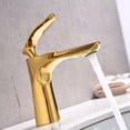 thumbnail image 2 of Allume Robinet de Salle de Bain à un Seul Trou Robinet Moderne pour Meuble-Lavabo Robinet de Lavabo de Salle de Bain à une Poignée Fini en Acier Inoxydable et Laiton, 2 of 11
