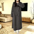 thumbnail image 2 of yillto Women Fleece Nightgowns Long Sleeve Plush Loungewear Sherpa Fuzzy Comfortable Pajamas with Pockets, 2 of 5