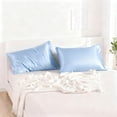 thumbnail image 2 of Kelnaro 2 Pack Satin Pillowcases Queen Size 20"x30", Ultra Silky Soft Breathable Pillow Cases, Hair & Skin Friendly, Aqua Blue, 2 of 5