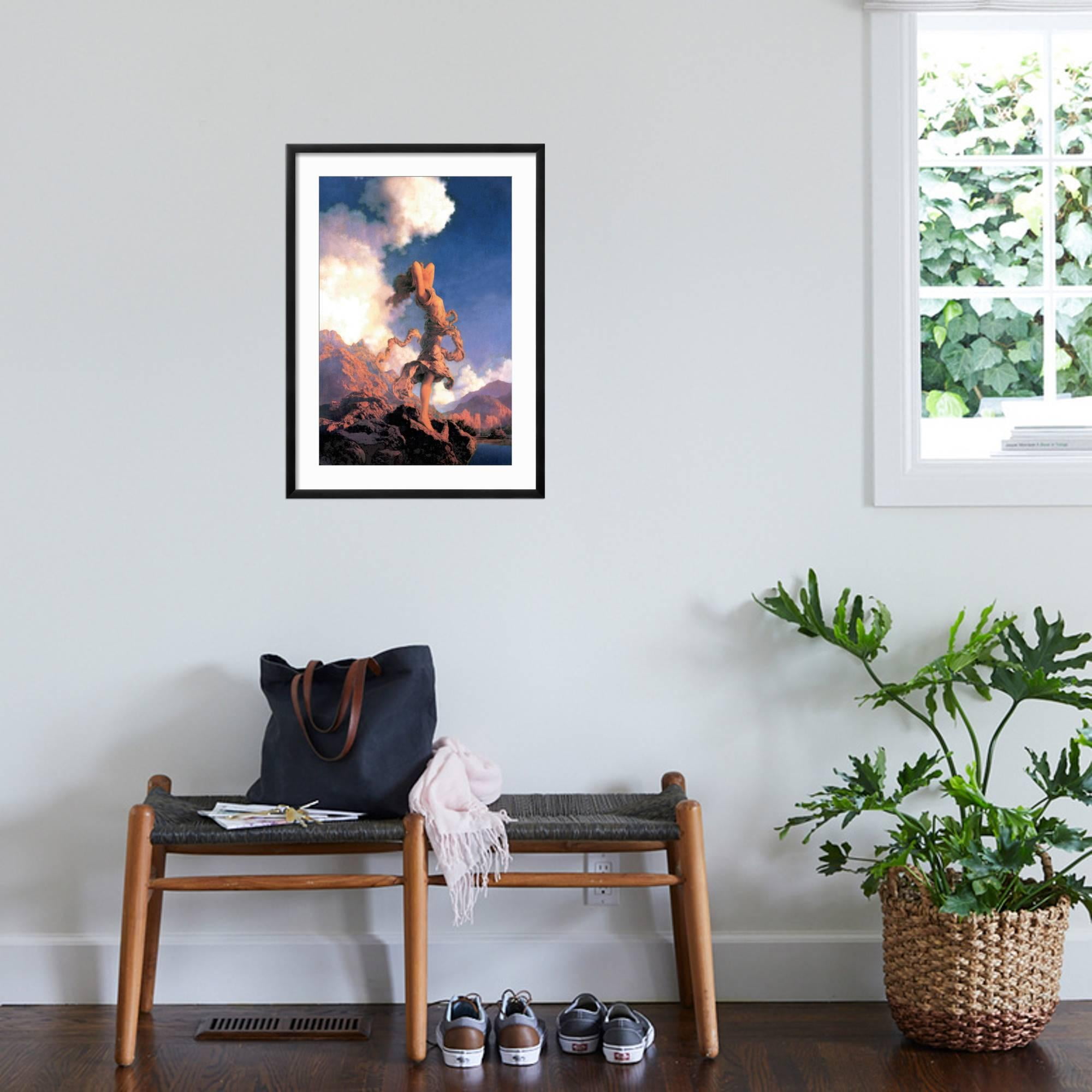 Art.com Ecstasy Art Print by Maxfield Parrish, White Frame Wall