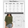 thumbnail image 3 of Women Oversized T-Shirt Round Neck Pull On T-Shirt Basic Casual Loose Fit Workout Tops, 3 of 7