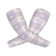 thumbnail image 2 of Yiaed Floral Purple Buffalo Plaid Print Arm Sleeves,Cooling UV Sun Protection Sports Compression for Men/Women, 2 of 6