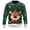 Green, variant on Holiday Reindeer Print Knit Pullover Cozy High Neck Hooded Sweater Christmas Comfort Wear