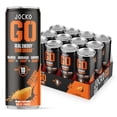 thumbnail image 1 of Jocko GO Energy Drink - KETO, Vitamin B12, Vitamin B6, Electrolytes, L Theanine, Magnesium- All Natural Energy Boost, Sugar Free Nootropic Monk Fruit Blend - 12 Pack (Orange), 1 of 5