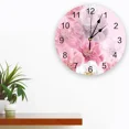 thumbnail image 2 of Flower Pink Clocks Wall Home Decoration Modern Kitchen Teen Room Bedroom Living Room Decor Wall Clock（10 Inch）, 2 of 6