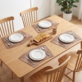 thumbnail image 3 of Placemats Set of 4 Wedge Placemats for Kitchen Dining Table Decor Washable Heat Resistant Table Place Mats Khaki 17.7x11.8inch, 3 of 6