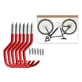 thumbnail image 6 of 6-Pack Garage Hooks Heavy Duty Steel Anti-Slip Tool Hangers for Garage Wall Mount Hooks for Bike Garden Tools Ladders Broom Mop Storage Hanger, 6 of 10