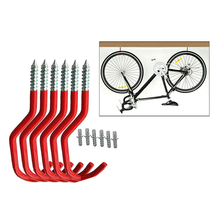 6 PCS Multifunction Bike Hooks Hanger Garage Garden Tools