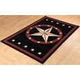 thumbnail image 2 of Texas Western Star Rustic Cowboy Decor Brown and Black Area Rug, 2 of 4