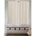 thumbnail image 6 of Bedroom Curtains 63 Inches length, Vintage Wheat Color Window Treatment Curtain Drapes, Geometric Abstract Diamonds Plaid Rod Pocket Curtain Panels for Living Room Kitchen, 42"x63", 2 Panels, 6 of 7