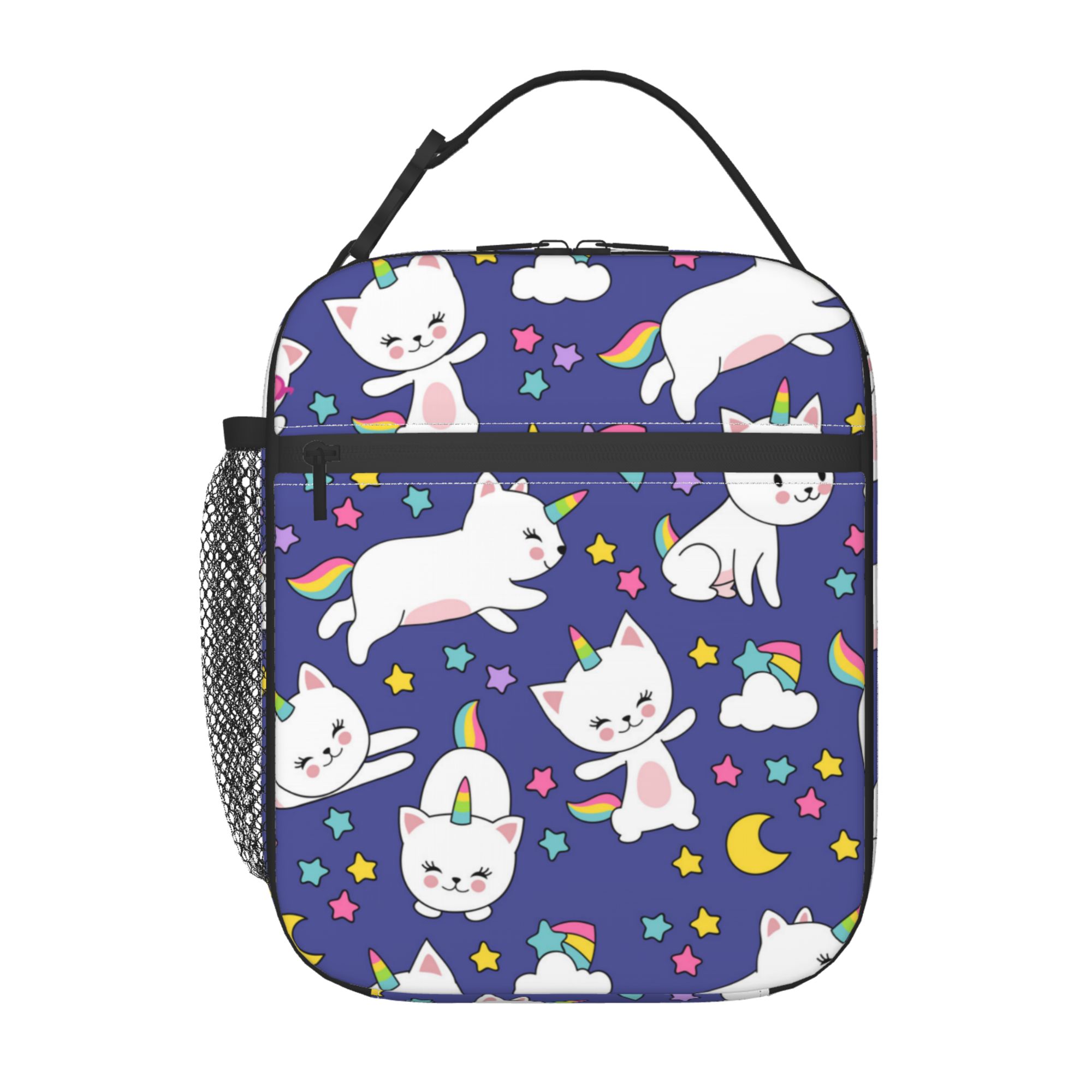 Cute Cat Lunch Bag Insulated Leakproof Reusable Large Capacity Lunch ...